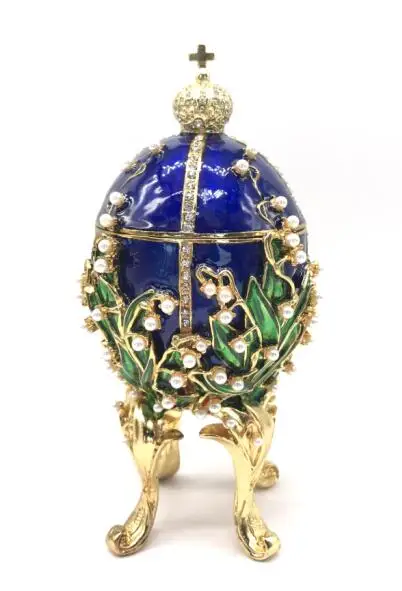 Новое поступление русский faberge металлическая шкатулка для украшений подарок на Рождество