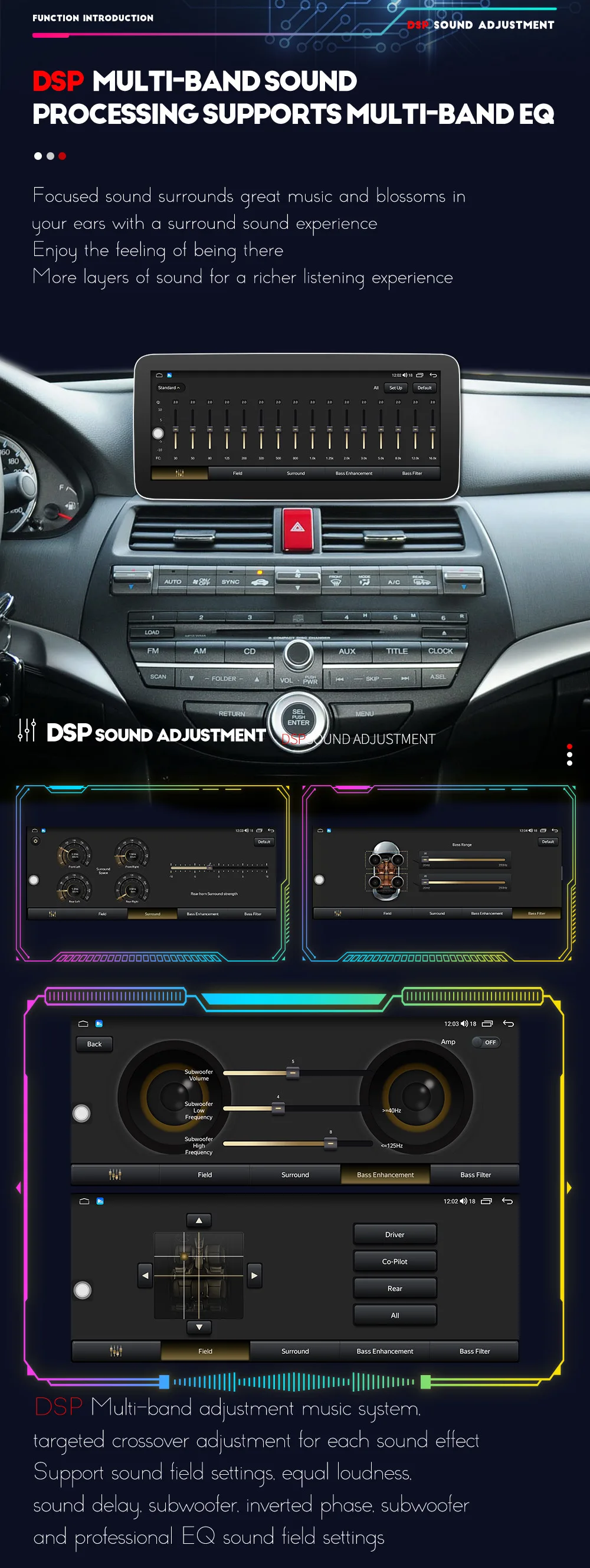 12.3 inch Android Car Radio DVD Player 3G 32GB CarPlay USB GPS WIFI DSP Touch Screen Car Monitor