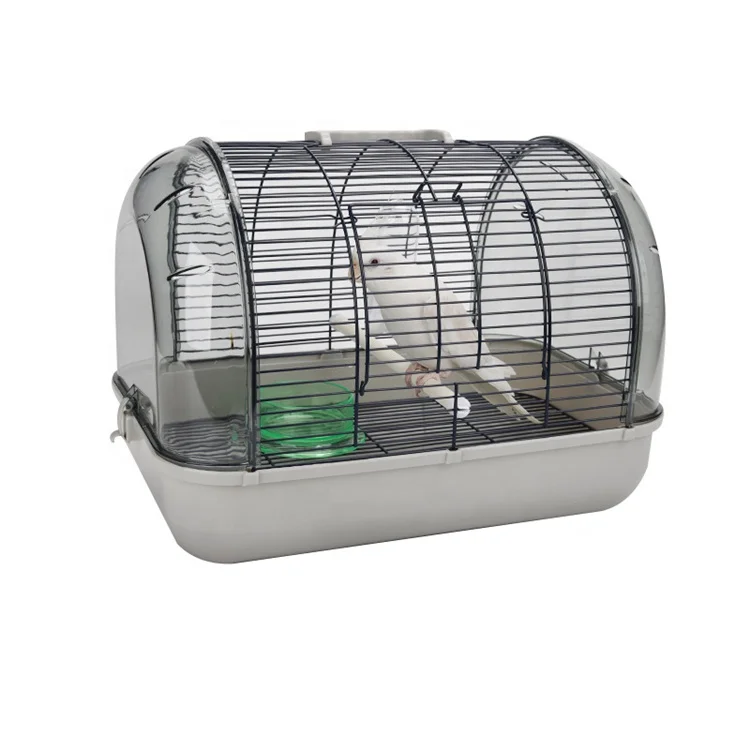 Small Portable breathable metal pet supplies bird cages transparent parrot birds cage
