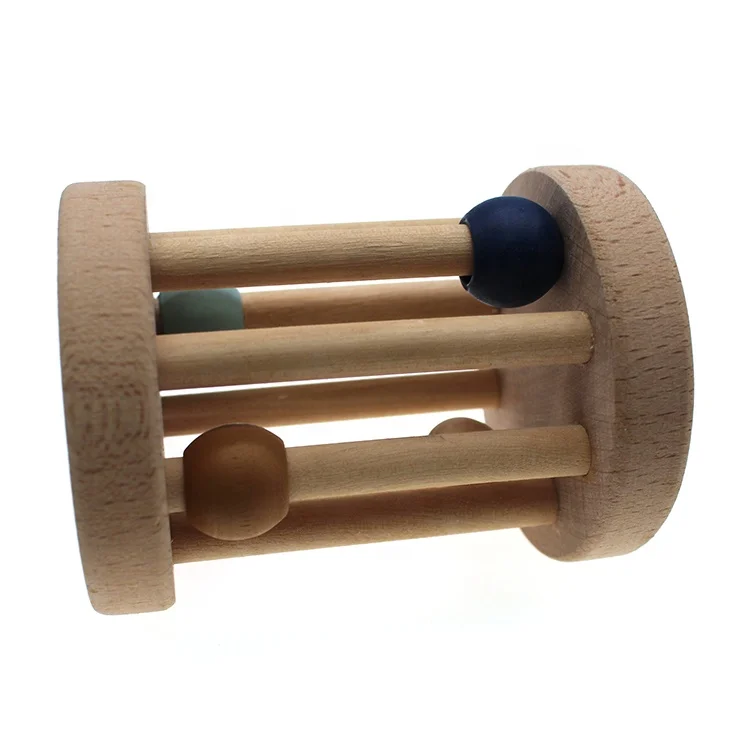 Распродажа деревянные детские погремушки Монтессори кольцо для младенцев