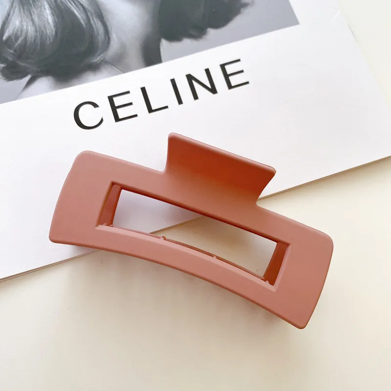 Оптовая продажа, корейские модные женские аксессуары для волос 10,5 см высокого качества, матовые, большого размера, заколки для волос, акриловые большие заколки для волос