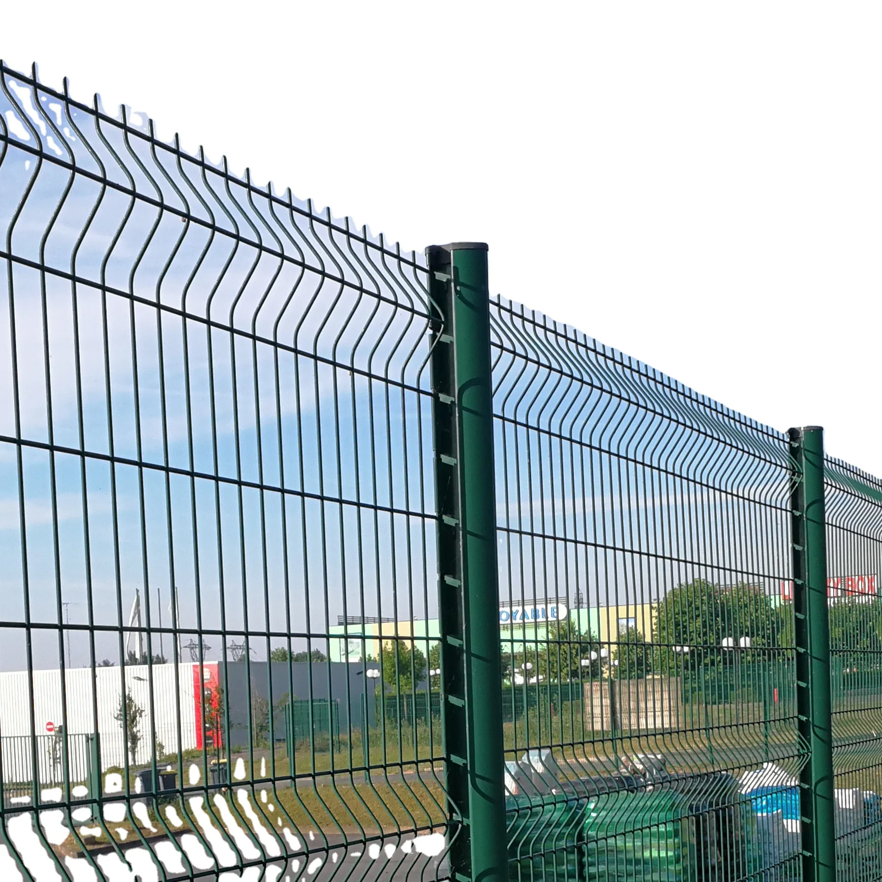 Green PVC Coated Galvanized Welded Wire Mesh 3D