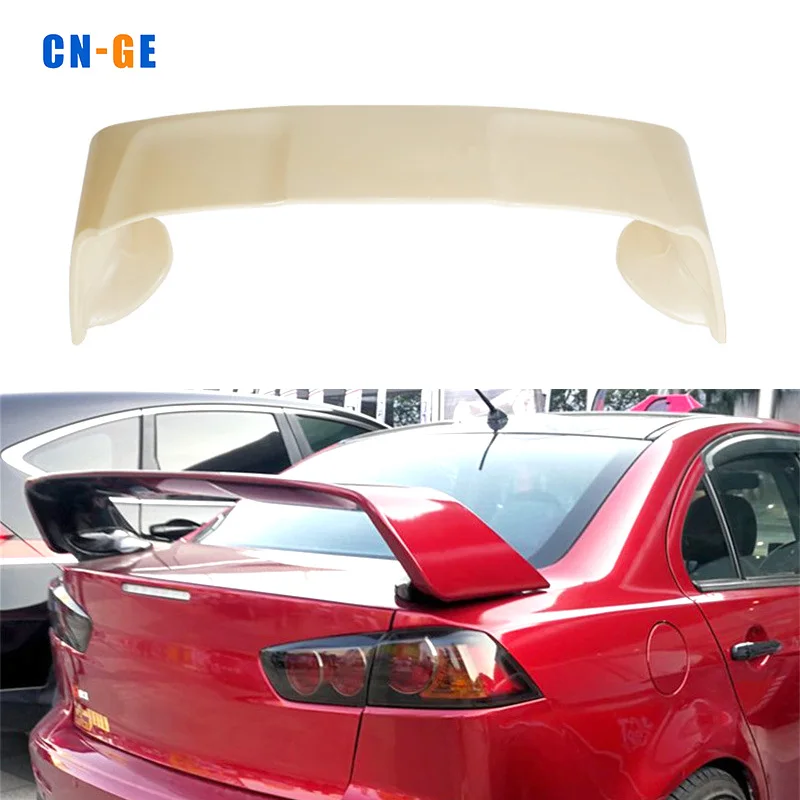 Plastic ABS gloss Black or Carbon fiber look rear spoiler extension for MITSUBISHI LANCER Upgrade EVO 2010 2011 2012 2013 2014