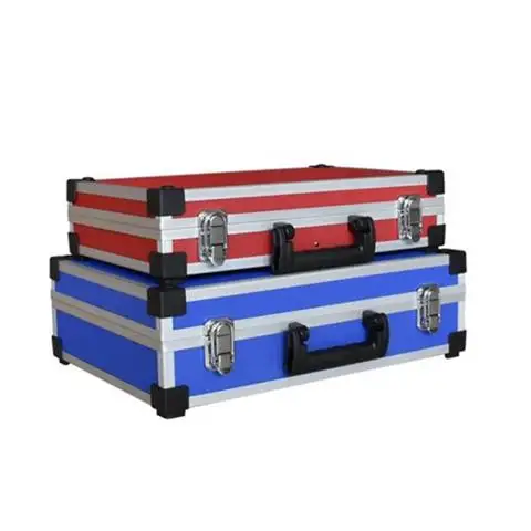 PVC set case customized aluminum case with eva and metal lock