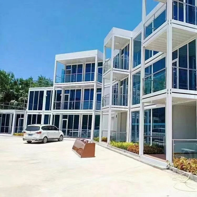 20ft Prefabricated Container House Flat Pack Sandwich Panel Glass Metal Steel Frame with Concrete for Home or Office Use