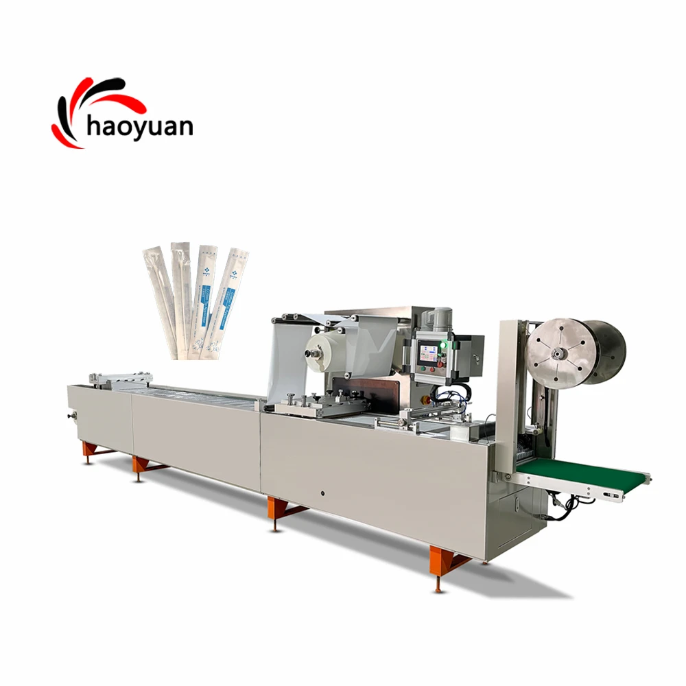 HAOYUAN Disposable Medical Product Packing Machine/thermoforming Blister vacuum Packing Machine for Syringe Plastic Packaging