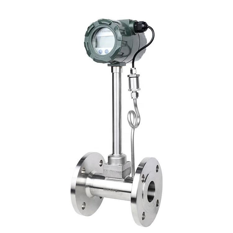 RS485 compressed air digital liquid biogas lpg gas air vortex  flow meter from China supplier price