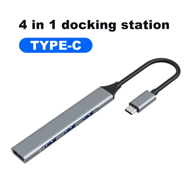 Недорогая док-станция 4 в 1 usb c порта 3 0 для ноутбука поддержка одновременной работы с несколькими