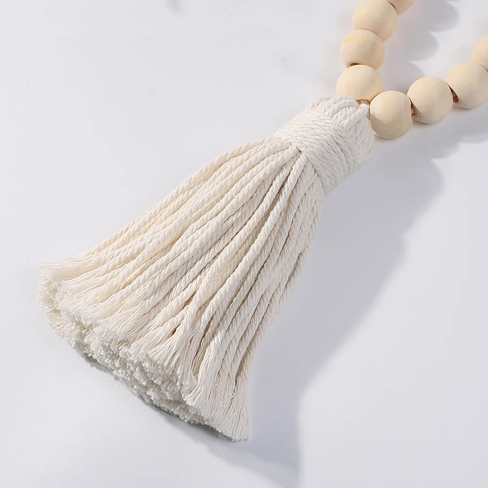 Macrame Tassels Curtain Nautical Wood Beads Style Curtain Farmhouse Curtain Tassel