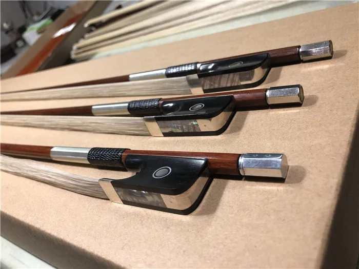 
pernambuco wood silver parts cello bow 
