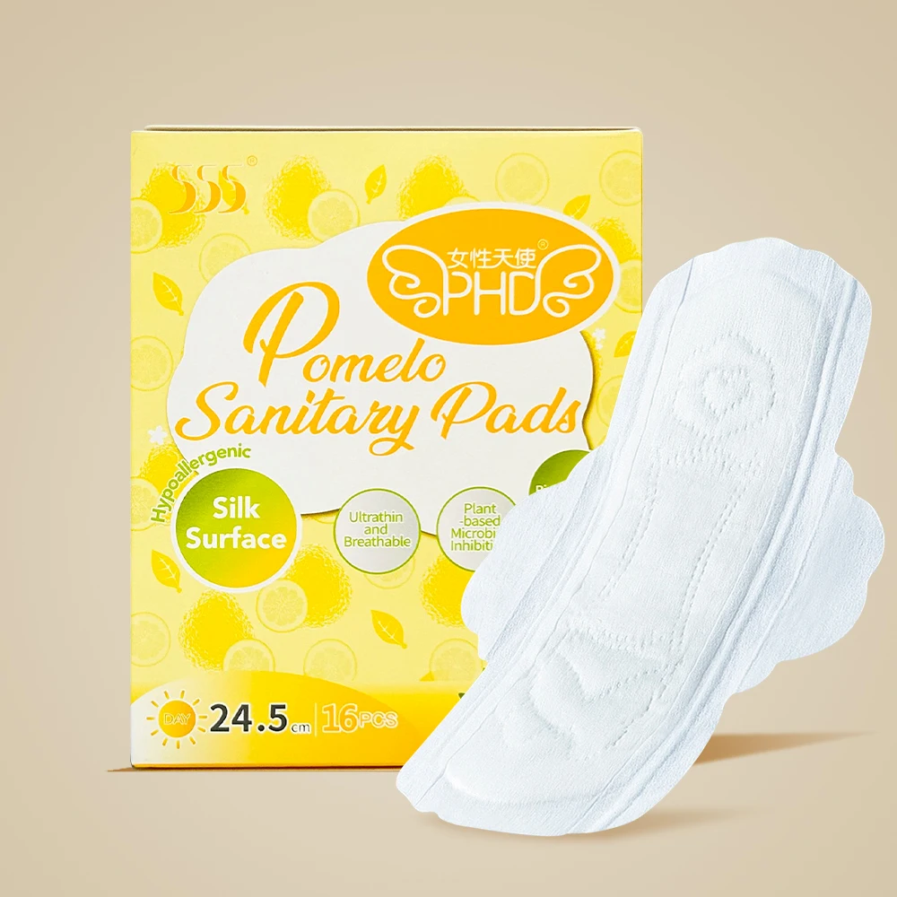 Wholesale Female Organic Cotton Biodegradable Sanitary Pads Comfortable Disposable Sanitary Napkins For Lady