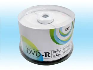 Blank DVD-R 4.7GB 16X 120Min Customized Logo Top or White Ink Jet Printable Surface