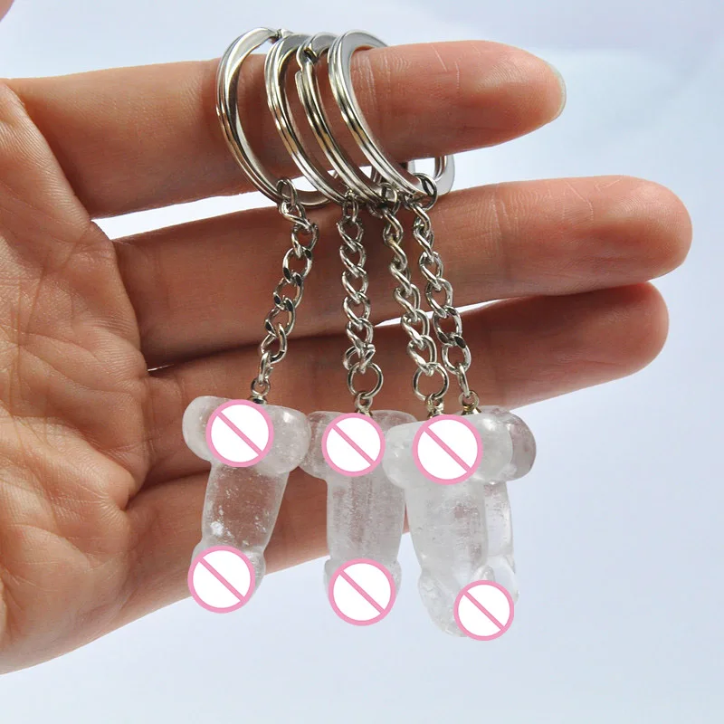 Crafts Best Value of Mix Gemstone phallus Keyring Semi-precious stones Keyring For Sale gift