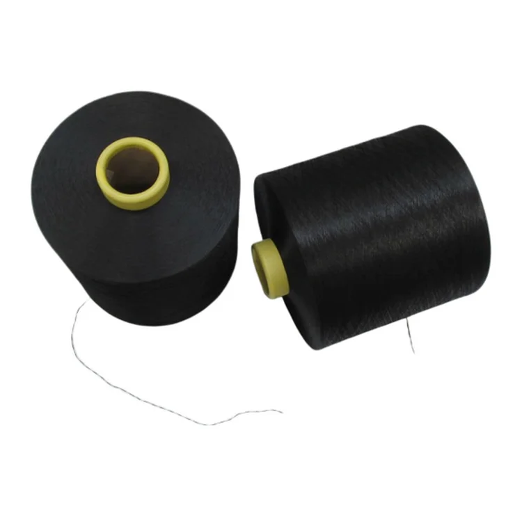  Baichuan Recycled DTY black dope dyed polyester ring spun knitting