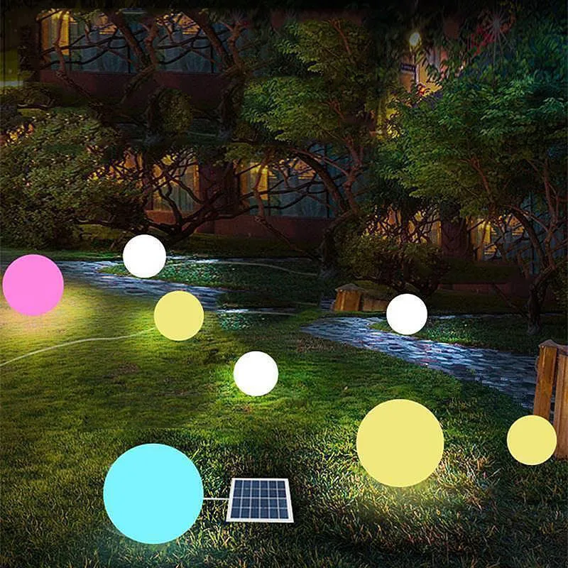 Modern Outdoor Waterproof Rechargeable Garden Remote Control Color Change Led Ball Light