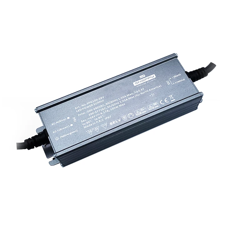 SPG100-24V led power driver ip67 waterproof 120W foroutdoor waterproof led lighting power supply transformers