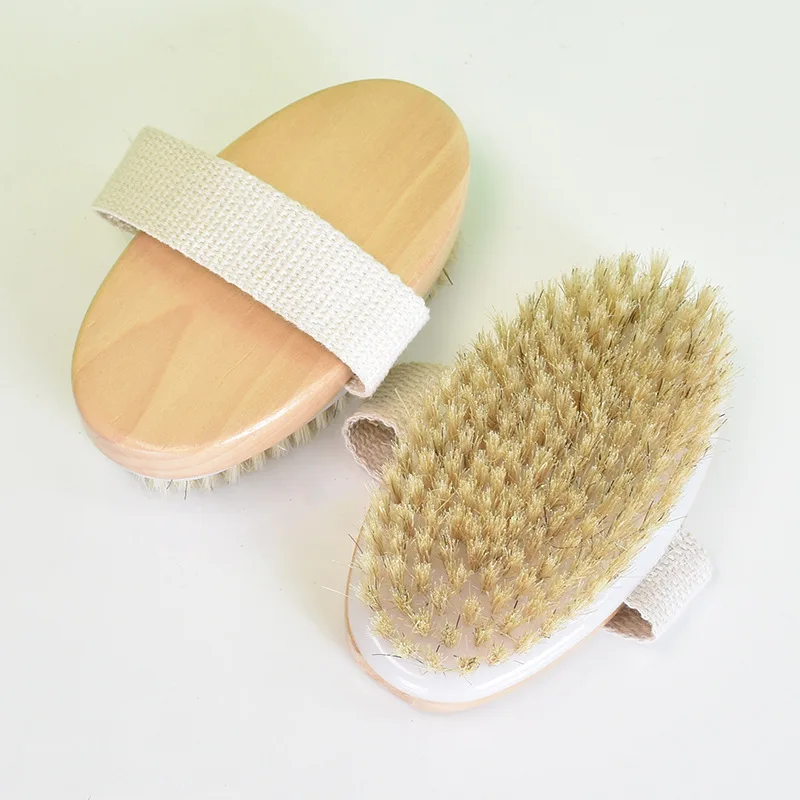 2023 hot sell Natural Bristle Brush Exfoliating massage bath brush Body Brushes
