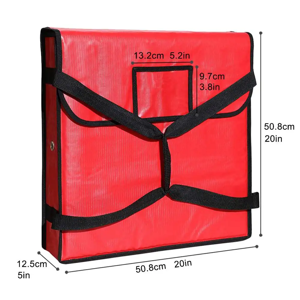 Supplier OEM Insulated Customized RPET Commercial Aluminium Foil Pizza Food Delivery Cooler Ice Bag Lunch Carry Termic Box