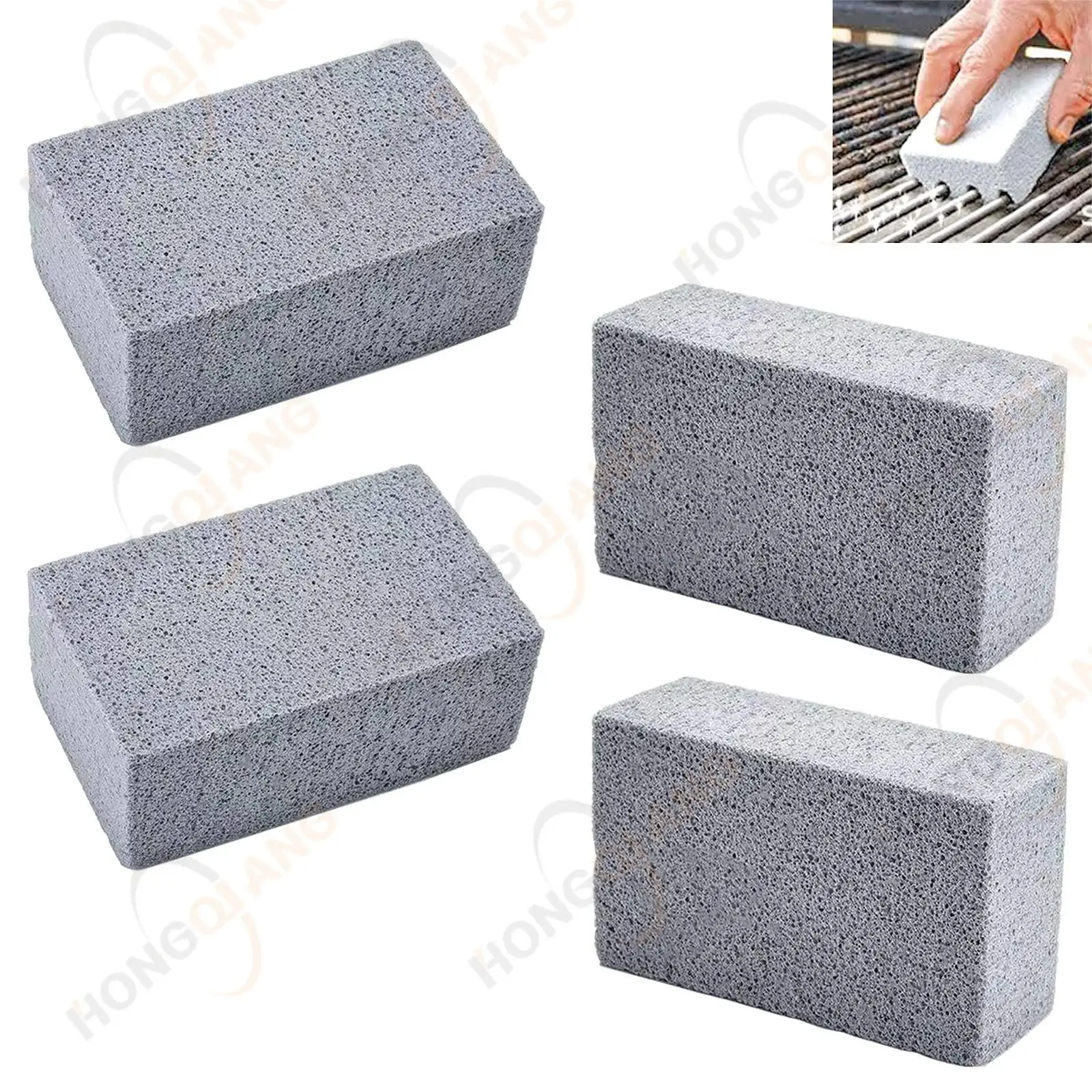 HongQiang  BBQ Grill Cleaning Brick Block Pumice Stone for Removing BBQ Grills Cleaner BBQ BRICK