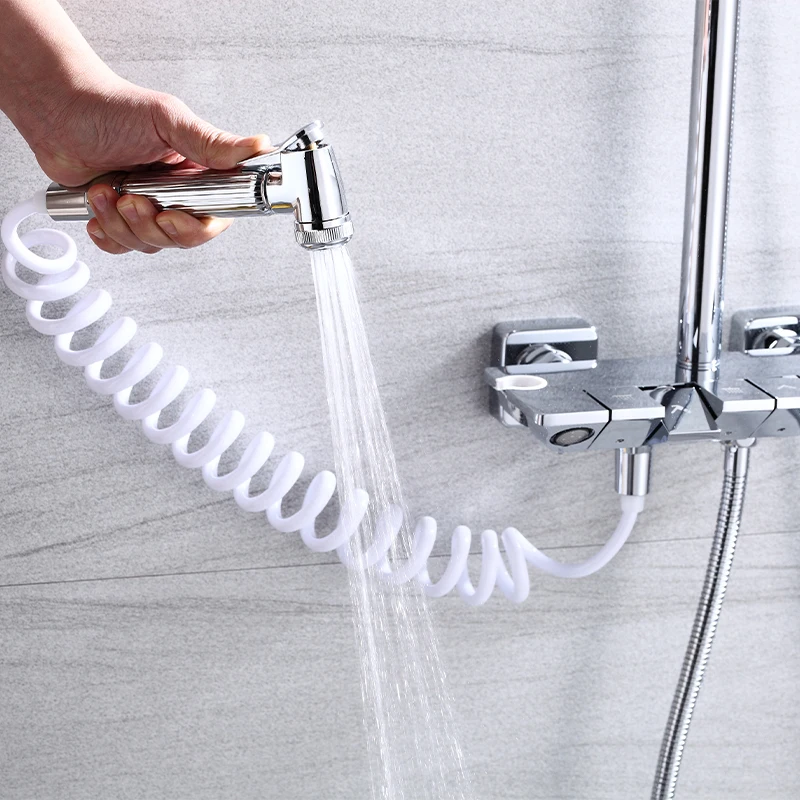 TIEMA  New Design Brass Piano Keys Modern 4 Pcs Hole Shower Tub Bath Faucet Set