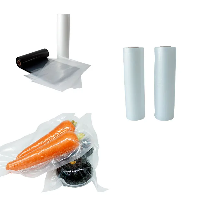 New Material Heavy Duty Embossed Plastic Pouches Textured Vacuum for Organic Foods Packing Mesh Vacuum rolls for Tidy Storage