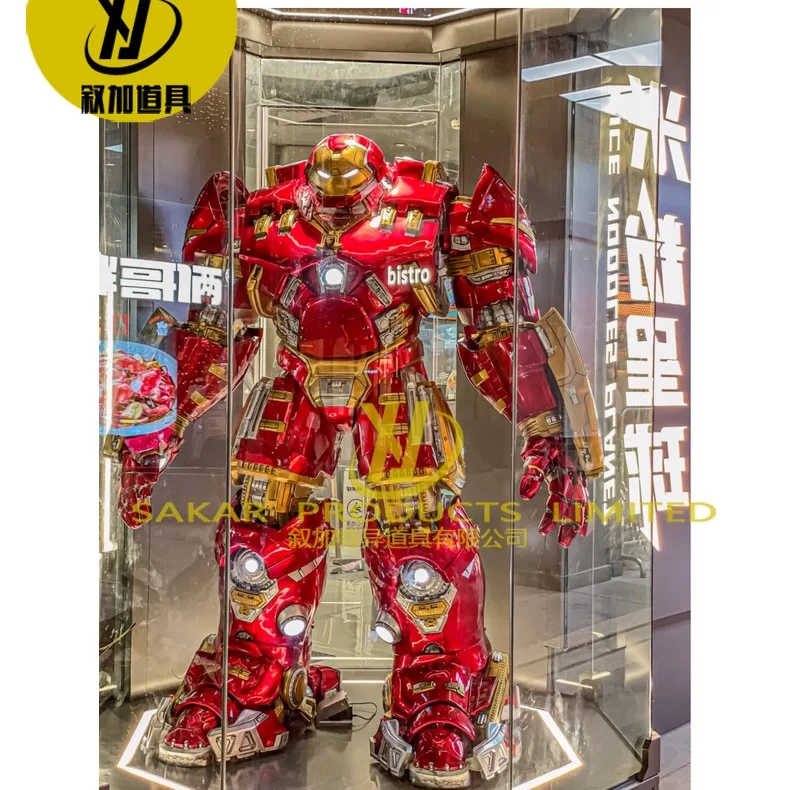 Custom Large Classic Anime Character IronMans  Life Size Ironmans Statue Anti-hulk Armor Statue 1/2Mark 44 Statue for home Decor