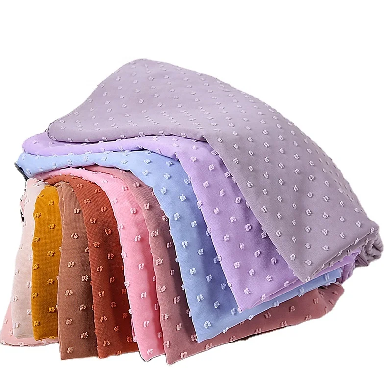 Роскошный шифоновый хиджаб с помпоном, Женская длинная шаль, накидка, мусульманская повязка на голову, макси исламский хиджал 180*70 см, 22 цвета, оптовая продажа