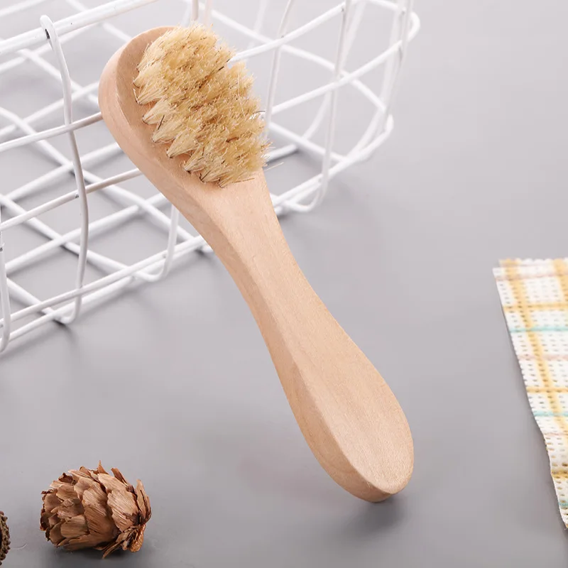 Bath brush Bamboo long handle bristle bathroom products rub bath body rub mud bath brush solid wood massage brush
