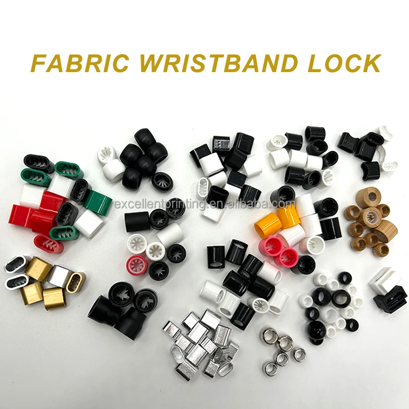 Hot sale slide lock fabric Wristband Clips Plastic wristband locks One Time Use Closure For Wrist band