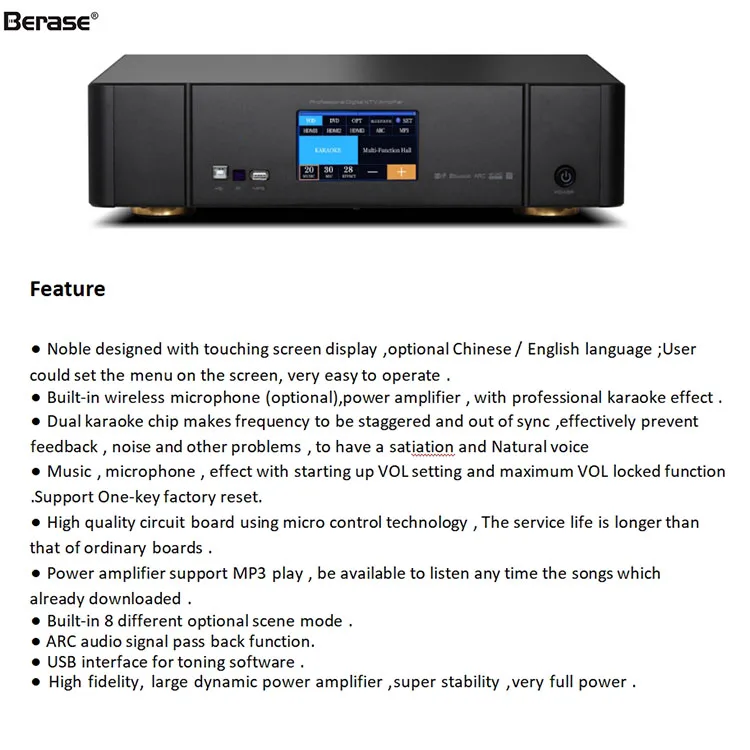 Earase Power Профессиональный Hi-Fi караоке Blueteeth усилитель аудио 5 1 высокой мощности 450 Вт класс церковный мультимедийный