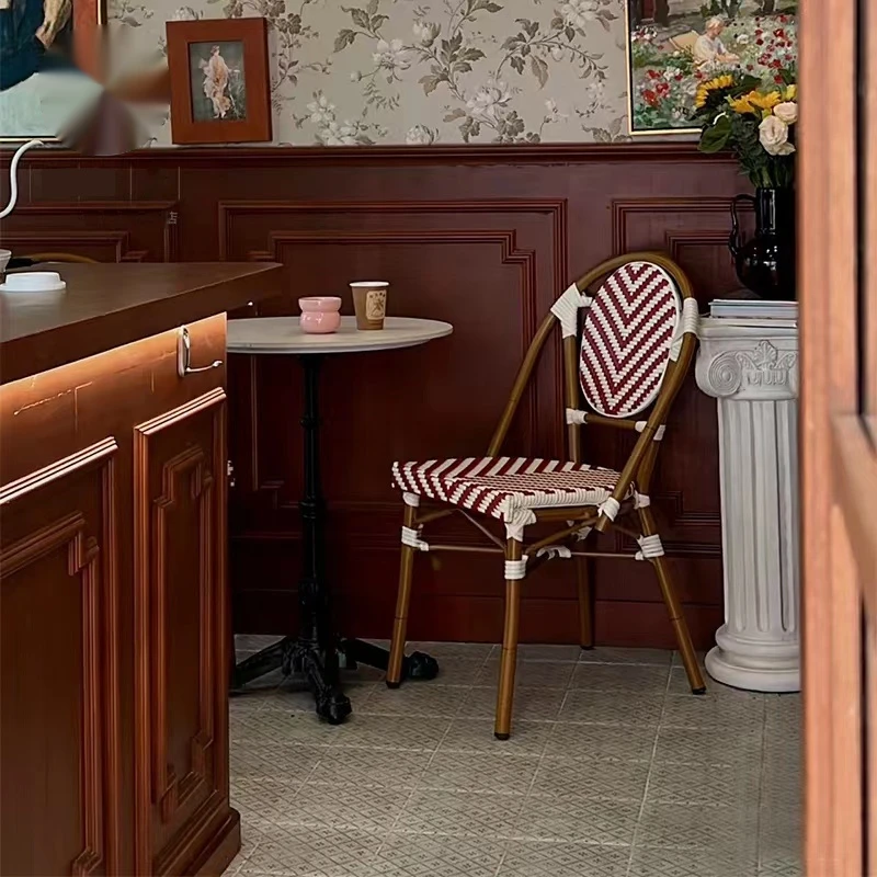 Commercial restaurant leather metal chair solid wood square oak cafe table dining table with chairs Iron Wood Dining Table