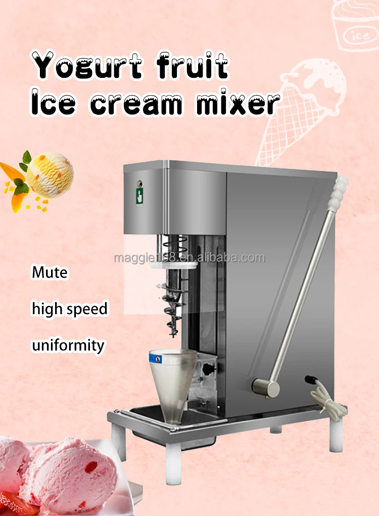 Small Business 110V 220V 750 W Frozen Ice Cream Blender Machine At Supermarket Restaurant School Party