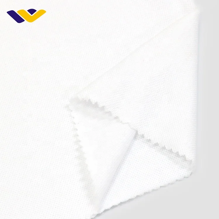 Wholesale organic cotton textured thermal 100 cotton knit fabric polo shirt