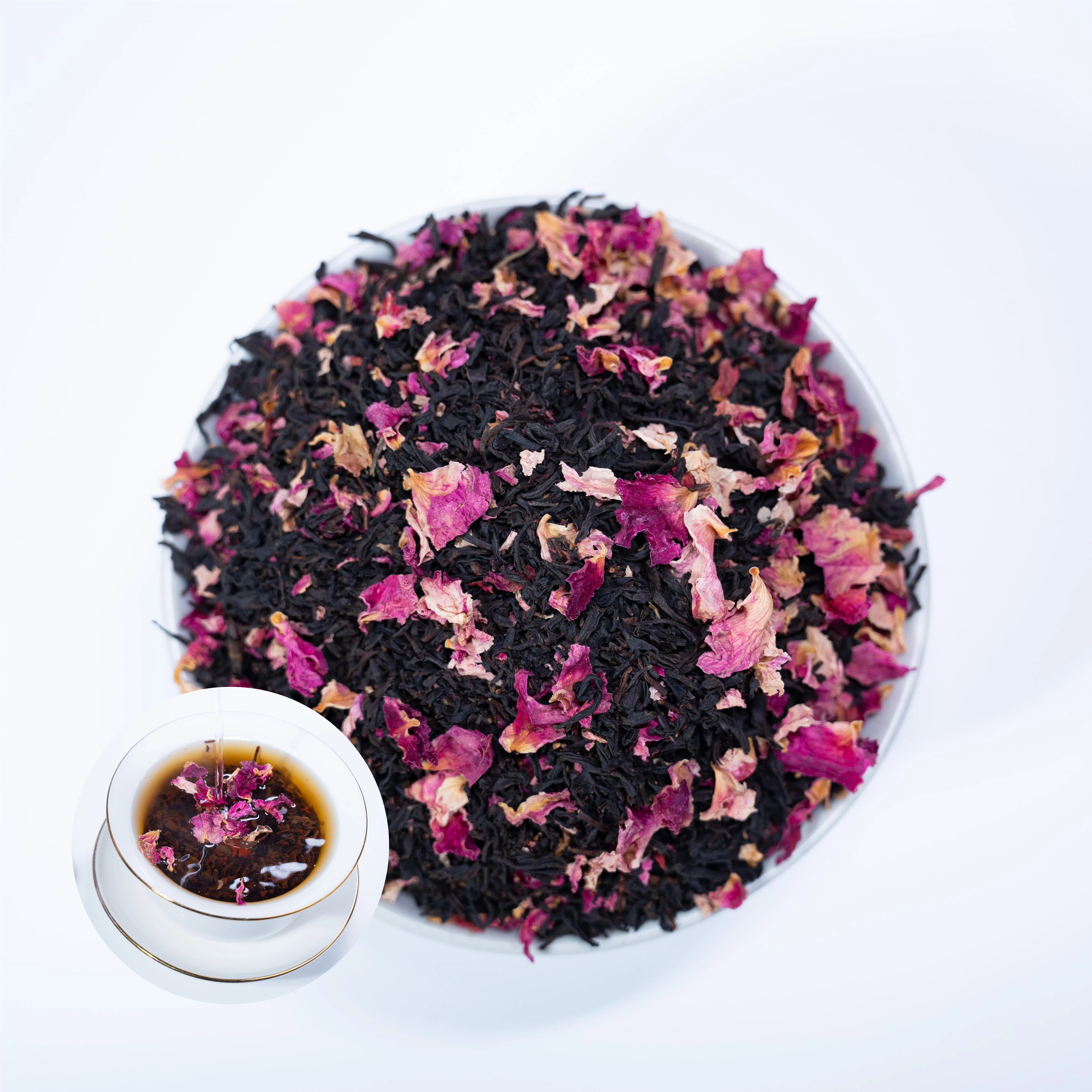 EU Market Compliant Natural Rose Black Tea Bulk Organic Slimming Wholesale Herb Tea Healthy Natural