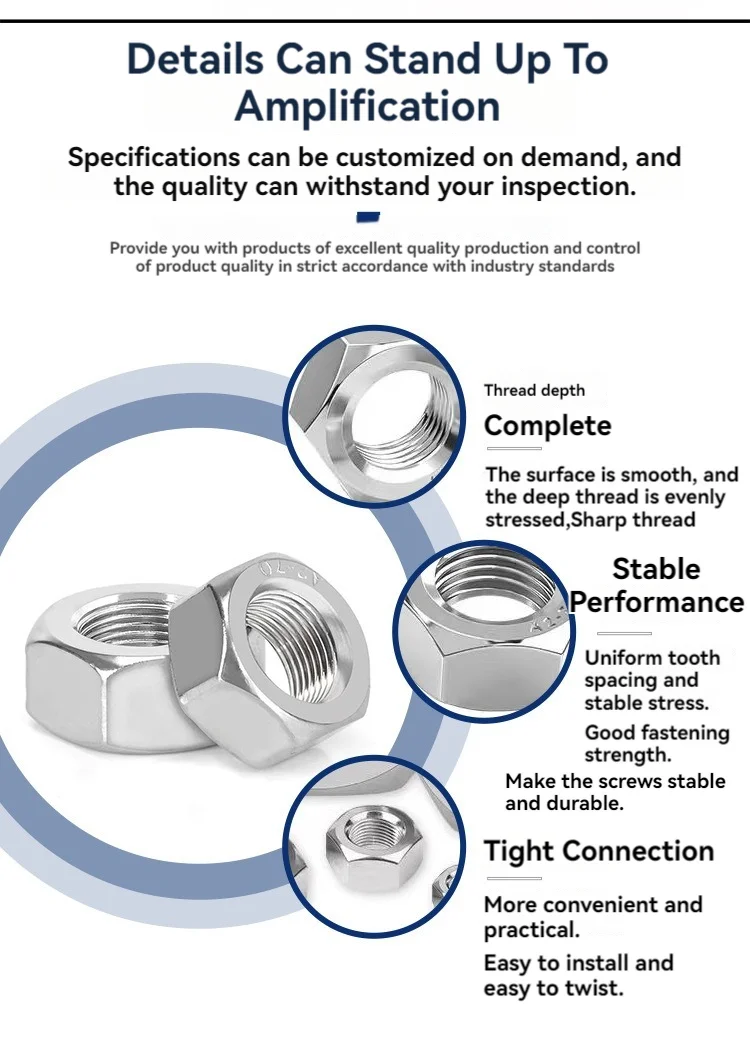 Galvanized Nylock Din 934 Hardware Screw Screws Ss Stud Fastener Washer Nylon Furniture Barrel M6 Galvanised Hex Nut