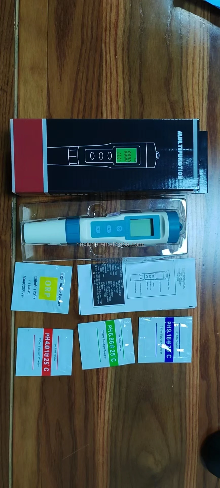 8 in 1 High Accuracy Xiuda TDS Testing Pen Best Selling Ph/EC/Salt/Tem/orp/S.G/H2 Water Tester Swimming Pool Smart Home Product
