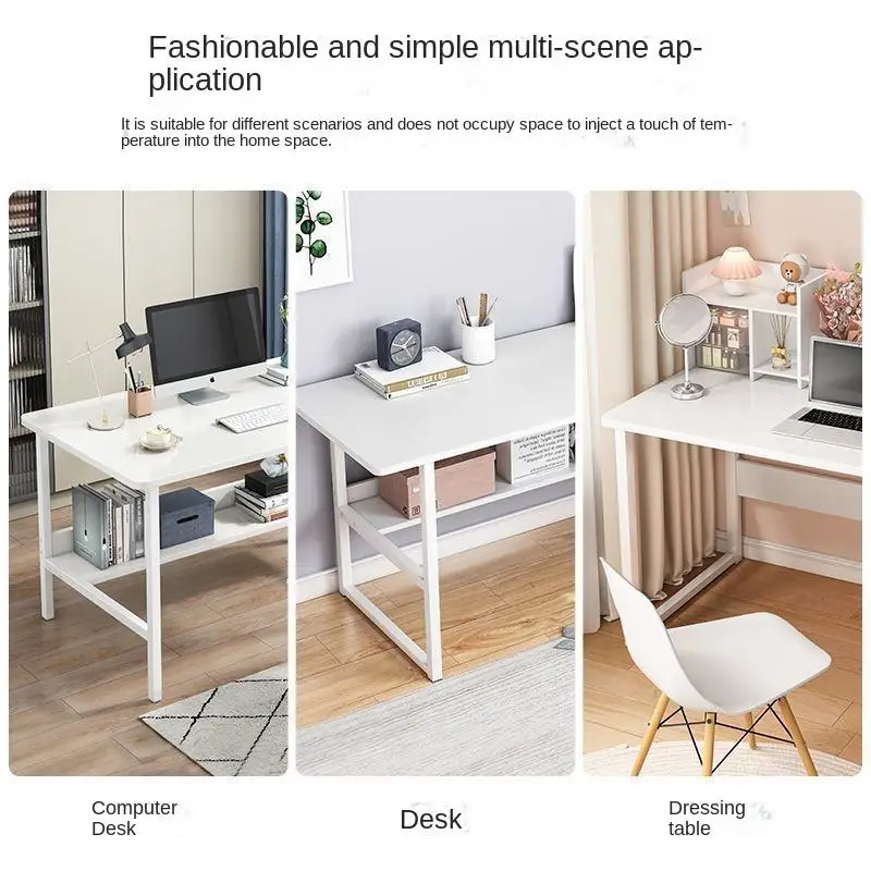 Wholesale Modern Laptop Desk With Wooden Shelves Computer Table Simply Study Desk For Adult Home Office Furniture