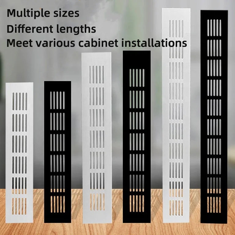 Aluminum Alloy Rectangular Grills Cover Fresh Wardrobe Air Vent Cover Cabinet Ventilation