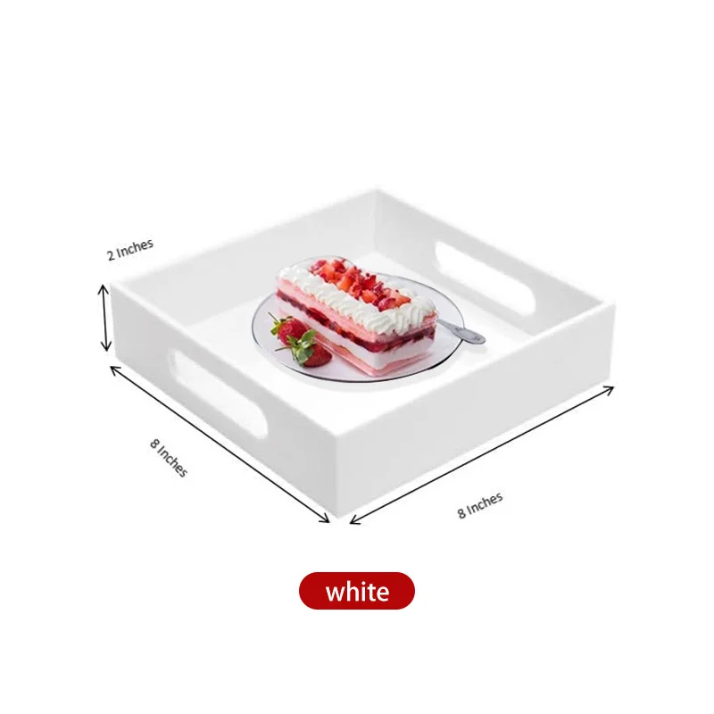 Manufacturer Rectangle Acrylic Tray Clear Acrylic Serving Tray With Handles
