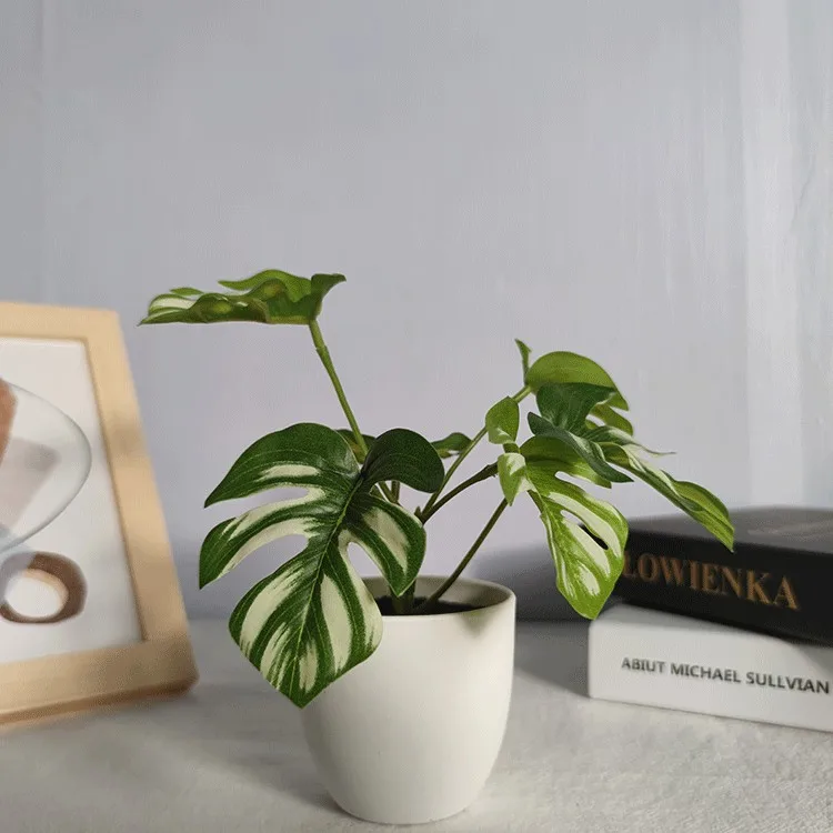 Услуги OEM, 4 упаковки, искусственные мини-лилии в горшке с логотипом на заказ