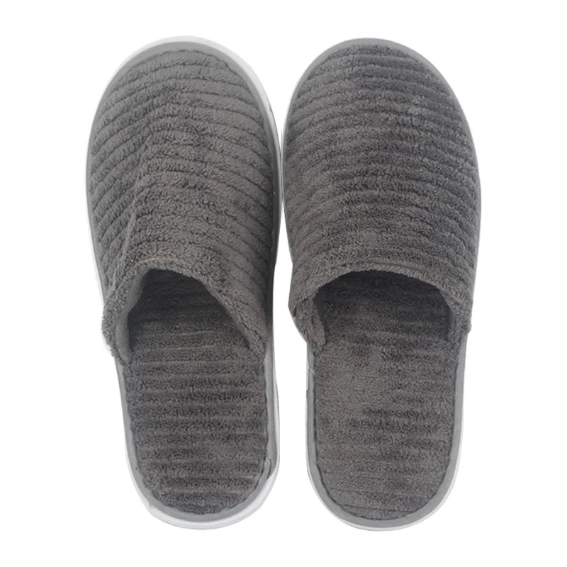 OEM custom logo manufacturer professional hotel room spa guest disposable cotton towel slippers