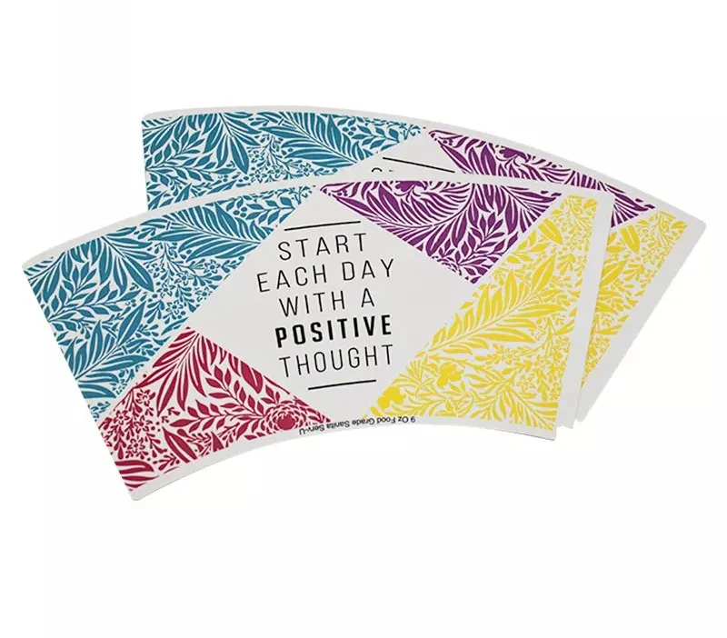 Cup Making Machine Coated Matt Laminating Paper Cup Fan Used PE Food Grade Cup Paper Disposable Customized Size