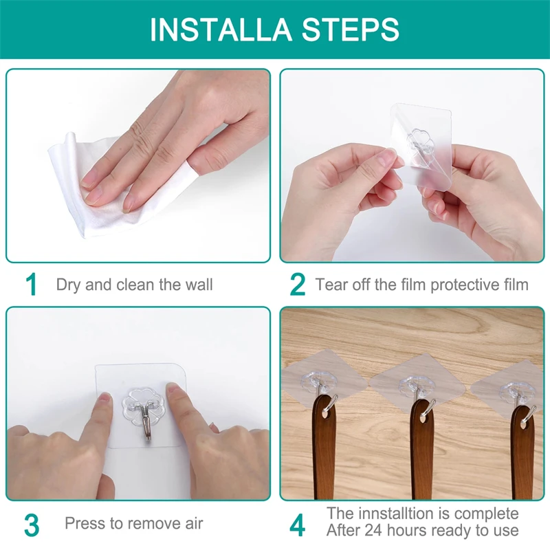 Transparent Strong Self Adhesive Door Suction Heavy Load Rack Cup Sucker Wall Hangers Hooks for Kitchen Bathroom