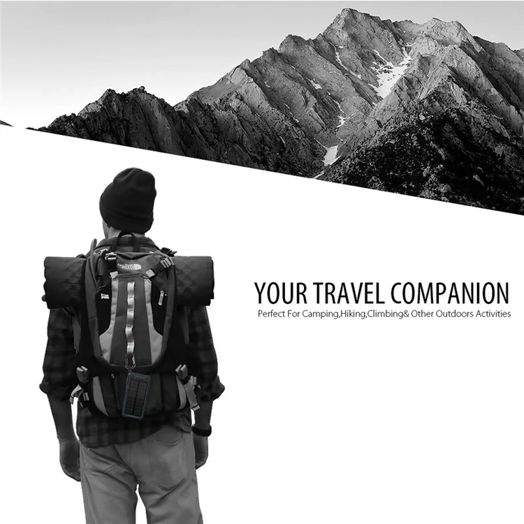 15000mAh Dual USB Cellphone Charger Emergency Solar Power Bank charger With LED Light