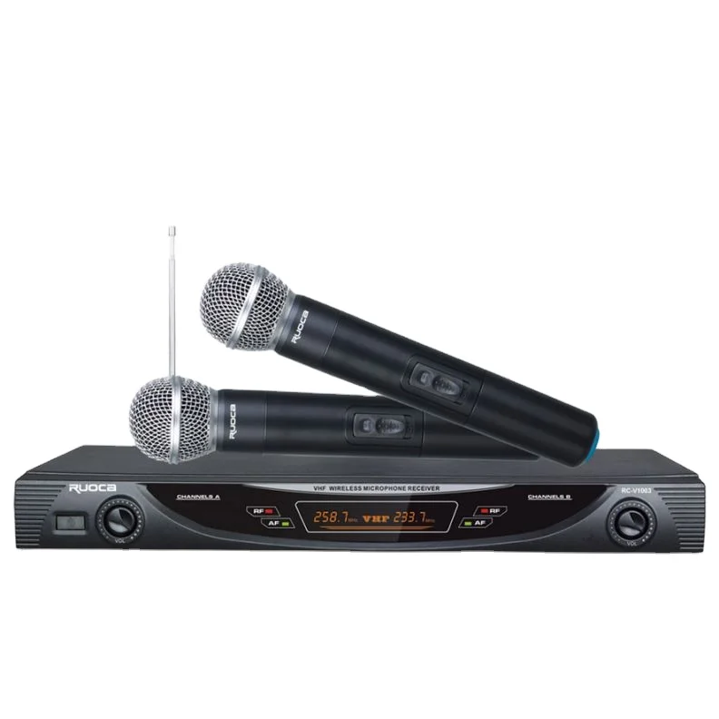 Selling Most Karaoke Apps 2 Channels Collar Vhf Wireless Microphone