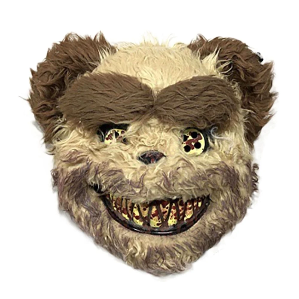 2021 New Halloween Masquerade Evil Bloody Rabbit Teddy Bear Cosplay Horror Mask For Kids Adults Easter Props Family Party Plush