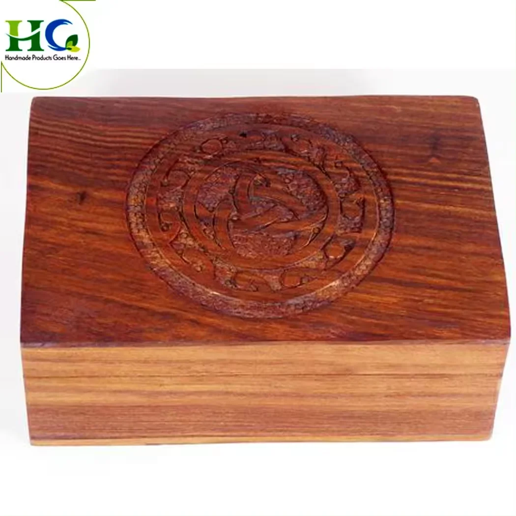 Hot Sale 2024 Wooden Jewelry Gift Box, Hand Carved Traditional Design for Indian Exporters