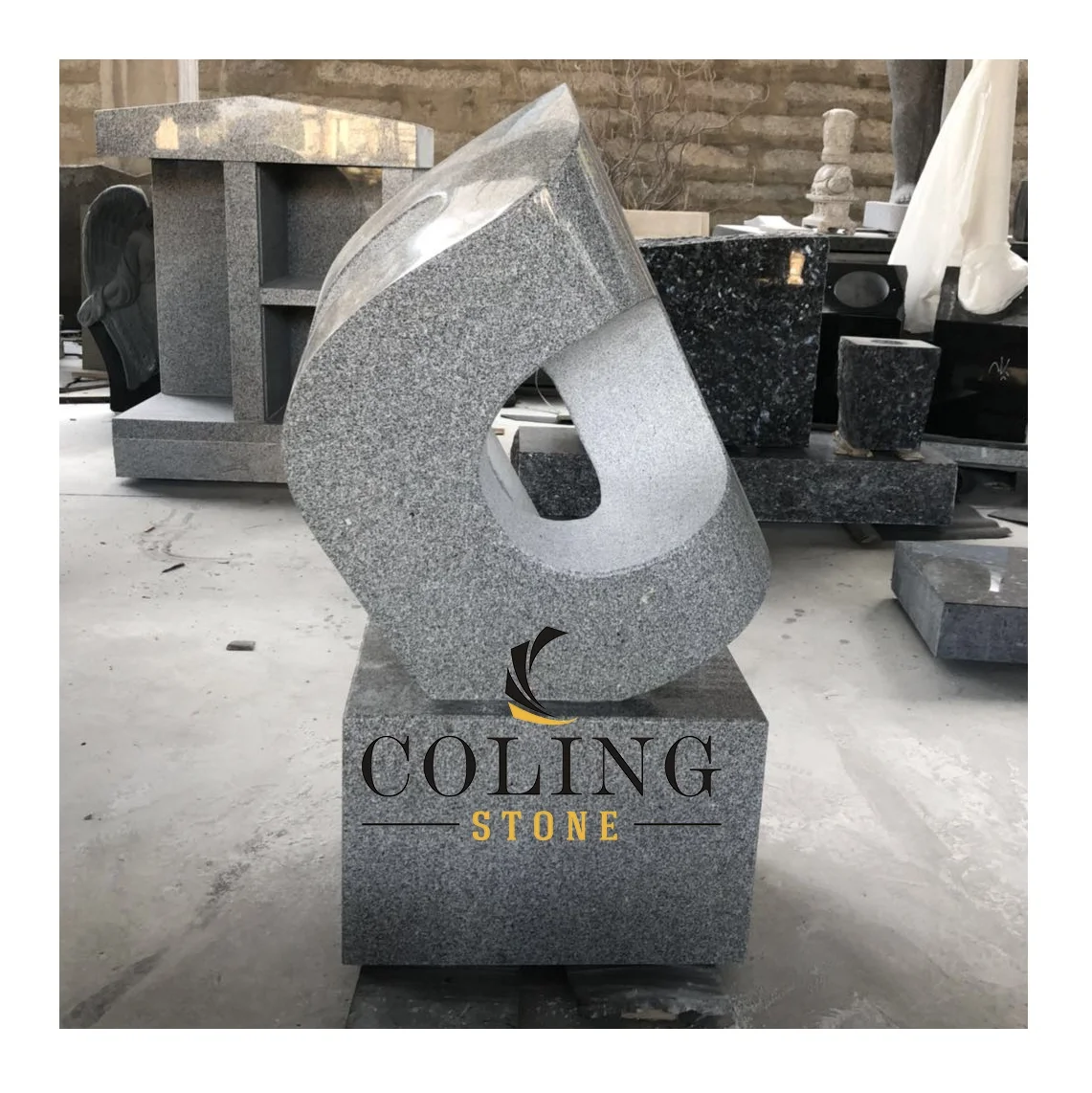 Hand Carving Modern Classic Craft Outdoor Decoration Large Garden Statue Abstract Life Size White Marble granite Stone Sculpture