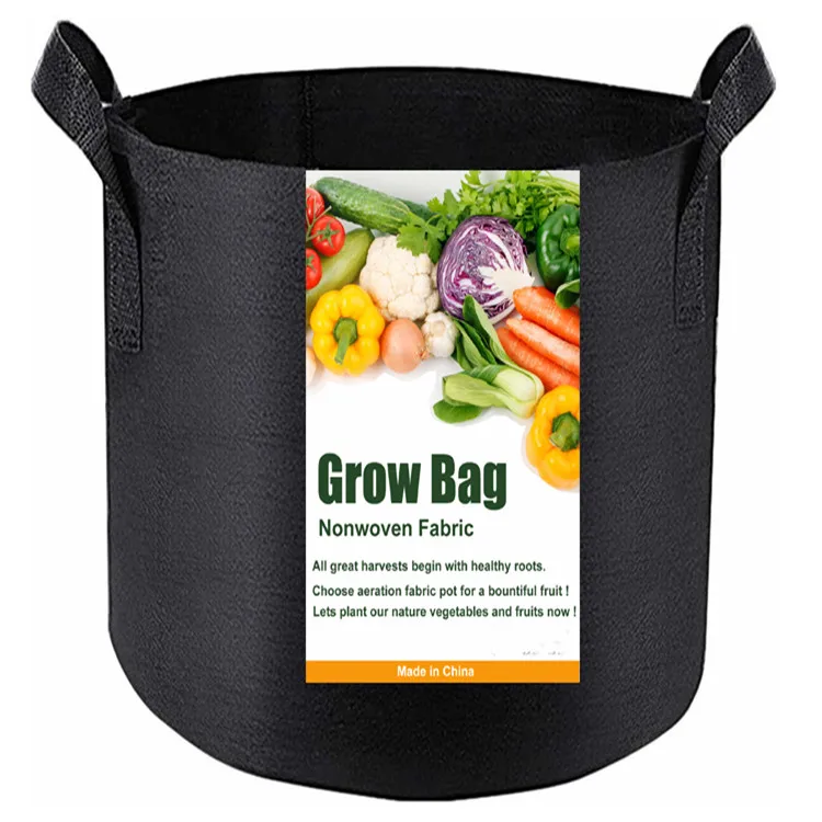 10/20/22/30 Gallon With Window Plant Nursery Fabric Grow Bag Fabric Pot Planting Bag For Garden Or Greenhouse