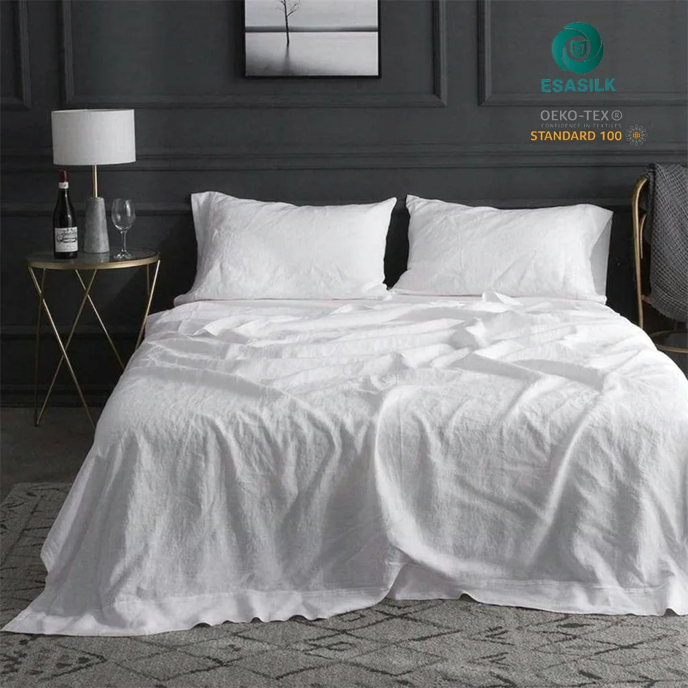Wholesale Price High Quality 3 piece Linen bedding sets 100% Pure French Linen Duvet cover Sets